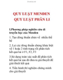 quy luật mendel quy luật phân ly