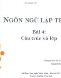 Bài giảng Ngôn ngữ lập trình: Bài 3 - Lê Nguyễn Tuấn Thành