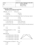Đề khảo sát chất lượng Toán 3 (2012-2013) (Hướng dẫn chấm)