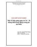 Sáng kiến kinh nghiệm: Một số biện pháp giúp trẻ 23-36 tháng thích hoạt động trong góc tạo hình - GV: N.Thanh Hương