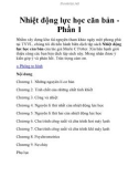 Nhiệt động lực học căn bản Phần 1