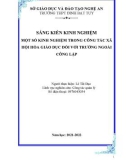 Sáng kiến kinh nghiệm THPT: Một số kinh nghiệm trong công tác xã hội hóa giáo dục đối với trường ngoài công lập