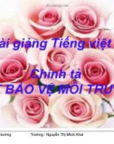 Bài giảng Chính tả: Nghe, viết: Luật bảo vệ môi trường - Tiếng việt 5 - GV.N.T.Hồng