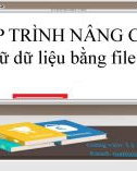 Bài giảng Lập trình nâng cao: Chương 9 - Lý Anh Tuấn