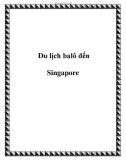 Du lịch balô đến Singapore