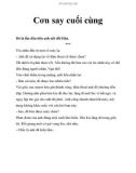 Cơn say cuối cùng