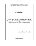 Bài giảng Giáo dục quốc phòng-An ninh (Học phần 2) - ĐH Phạm Văn Đồng