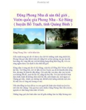 Động Phong Nha di sản thế giới , Vườn quốc gia Phong Nha - Kẻ Bàng