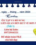 Bài giảng điện tử môn Toán lớp 5 - Bài 8: Ôn tập và bổ sung bài toán liên quan đến rút về đơn vị