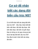 Cơ sở để nhận biết các dạng đột biến cấu trúc NST