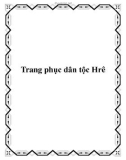 Trang phục dân tộc Hrê