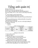 Tiếng anh quản trị