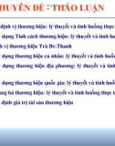 CHUYÊN ĐỀ - THẢO LUẬN QUI TRÌNH XÂY DỰNGTHƯƠNG HIỆU