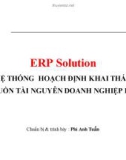 Bài giảng Hệ thống hoạch định khai thác nguồn tài nguyên doanh nghiệp ERP - Phí Anh Tuấn