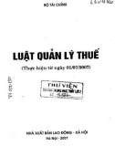 Luật quản lý thuế năm 2007: Phần 1