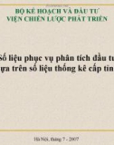 Bài giảng phân tích đầu tư