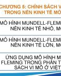 Bài giảng Kinh tế vĩ mô - Chương 5: Chính sách vĩ mô trong nền kinh tế mở (Chương trình Cao học)