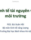 Kinh tế tài nguyên và môi trường (PGS Bùi Xuân Hồi) - Chương 2 Kinh tế tài nguyên có thể tái tạo