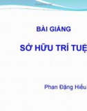 Bài giảng Luật Thương mại quốc tế: Sở hữu trí tuệ - Phan Đặng Hiếu Thuận