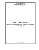 Giáo trình Vẽ hình họa khối cơ bản và biến dạng - Trường Cao đẳng Lào Cai