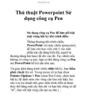 Thủ thuật Powerpoint Sử dụng công cụ Pen