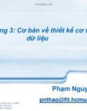 Bài giảng Hệ quản trị cơ sở dữ liệu: Chương 3 - Phạm Nguyên Thảo