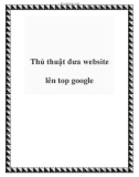 Thủ thuật đưa website lên top google