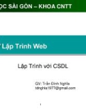 Lập Trình Web: Lập Trình với CSDL - GV: Trần Đình Nghĩa