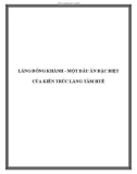 LĂNG ĐỒNG KHÁNH - MỘT DẤU ẤN ĐẶC BIỆT CỦA KIẾN TRÚC LĂNG TẨM HUẾ TRONG MỸ THUẬT