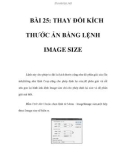 BÀI 25: THAY ĐỔI KÍCH THƯỚC ẢN BẰNG LỆNH IMAGE SIZE