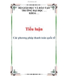 Tiểu luận: Các phương pháp thanh toán quốc tế