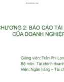 Bài giảng Tài chính doanh nghiệp: Chương 2 - GV. Trần Phi Long