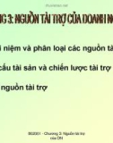 Khái niệm và phân loại các nguồn tài trợ