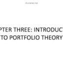 CHAPTER THREE: INTRODUCTION TO PORTFOLIO THEORY