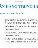 Bài giảng Tài chính tiền tệ: Ngân hàng trung ương