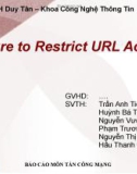 Báo cáo tấn công mạng Failure to Restrict URL Access