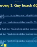 Bài giảng Chương 3: Quy hoạch động