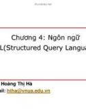 Bài giảng Cơ sở dữ liệu: Chương 5 - Hoàng Thị Hà