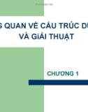 CÂU TRÚC DỮ LIỆU VÀ GIẢI THUẬT - CHƯƠNG 1 TỔNG QUAN VỀ CẤU TRÚC DỮ LIỆU VÀ GiẢI THUẬT