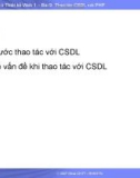 CHUYÊN ĐỀ CSDL VÀ LẬP TRÌNH ỨNG DỤNG WEB 1- P17