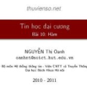 Tin học đại cương - Bài 10