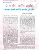 Ý thức Hiến pháp trong nhà nước pháp quyền