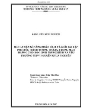 Sáng kiến kinh nghiệm: Rèn luyện kĩ năng phân tích và giải bài tập phương trình đường thẳng trong mặt phẳng cho học sinh trung bình và yếu Trường THPT Nguyễn Xuân Nguyên