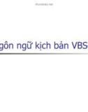 Chương 4: Ngôn ngữ kịch bản VBScript