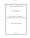 Luận văn Thạc sĩ Kế toán: Phân tích báo cáo tài chính của tổng Công ty mía đường I - Công ty cổ phần