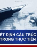 Thuyết trình tài chính: Quyết định cấu trúc vốn trong thực tiễn