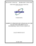 Luận án Tiến sĩ Vật lý: Nghiên cứu tính toán thừa số dạng đa cực cho các hạt nhân nhẹ trong tán xạ electron hạt nhân ở năng lượng cao