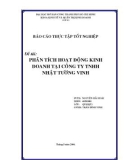 Khóa luận tốt nghiệp: Phân tích hoạt động kinh doanh tại Công ty TNHH Nhật Tường Vinh