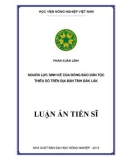 Luận án Tiến sĩ Kinh tế: Nguồn lực sinh kế của đồng bào dân tộc thiểu số trên địa bàn tỉnh Đắk Lắk