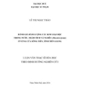 Luận văn Thạc sĩ Hóa học: Đánh giá hàm lượng các kim loại độc trong nước, trầm tích và nghêu (Meretrix lyrata) ở vùng cửa sông Tiền, tỉnh Tiền Giang
